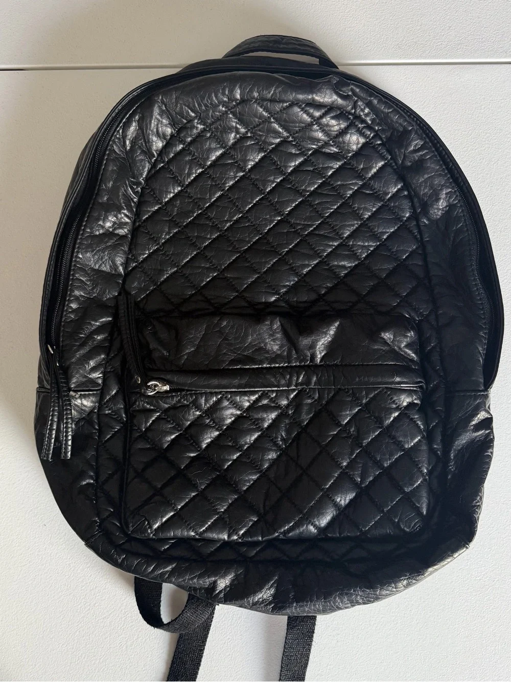 Prince & Fox Black Quilted Men's Backpack